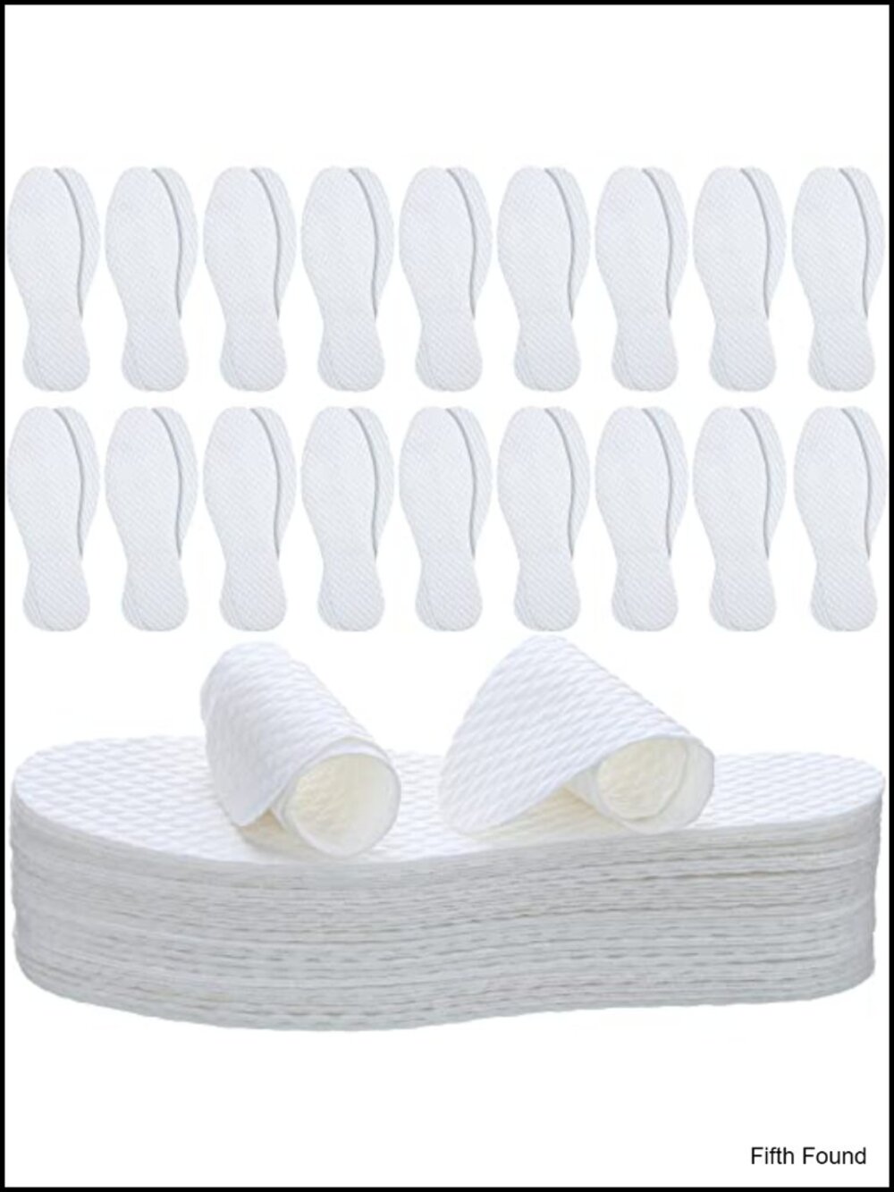 100 Pairs Disposable Shoe Insoles Breathable Thin Shoe Liners Cuttable Anti Slip